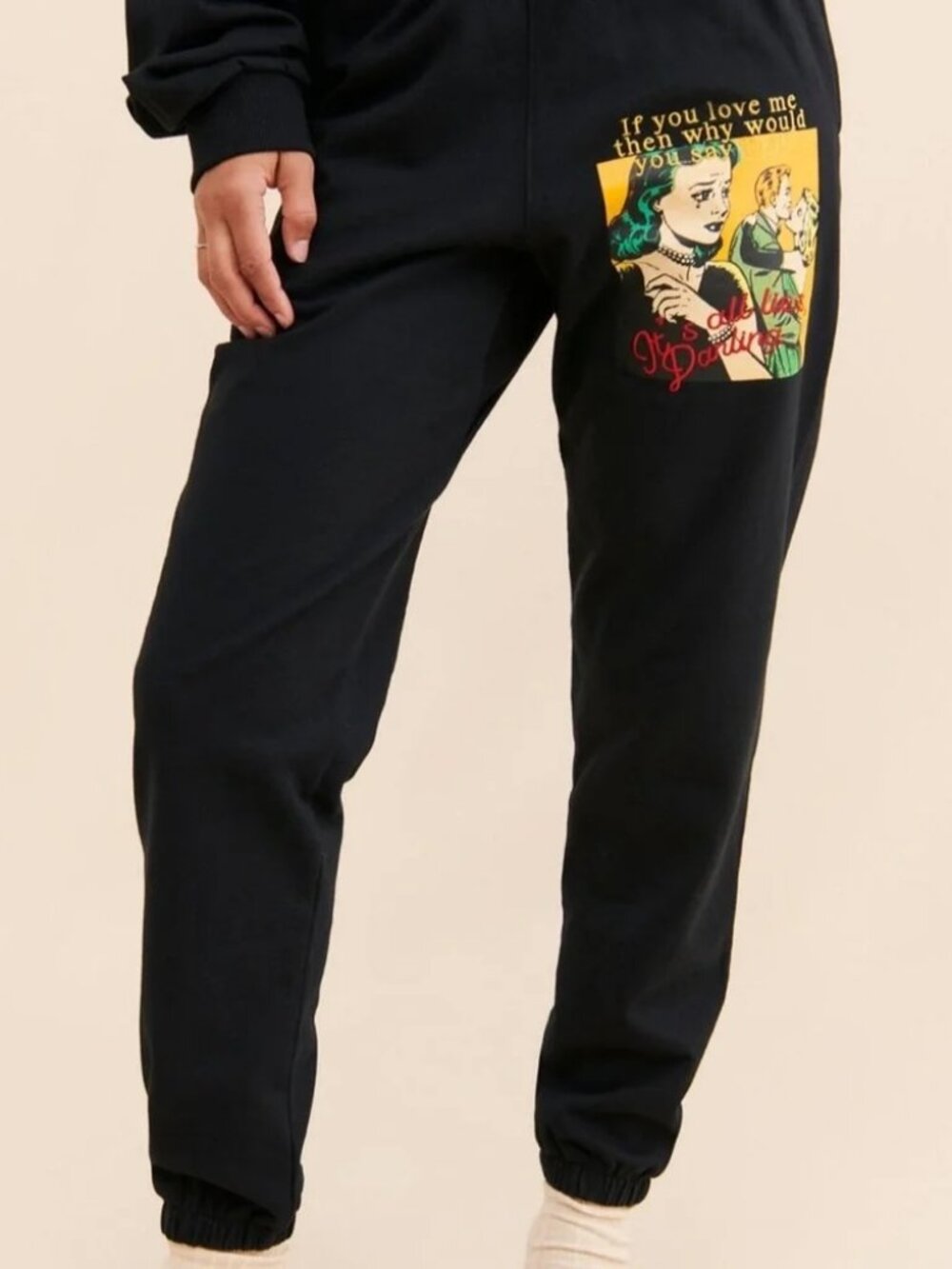Boys Lie Womens Embroidered Sweatpants